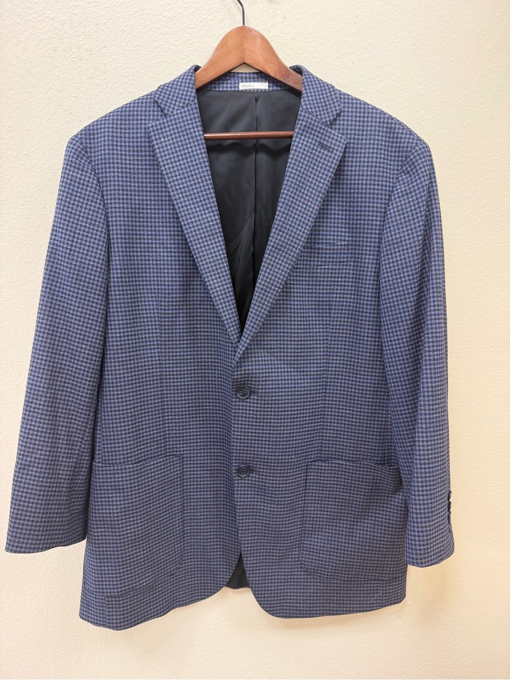 Nordstrom Men's Blue Houndstooth Blazer - Classic Two-Button Sport Coat